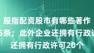 股指配资股市有哪些著作权信息15条；此外企业还拥有行政许可20个