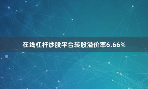 在线杠杆炒股平台转股溢价率6.66%